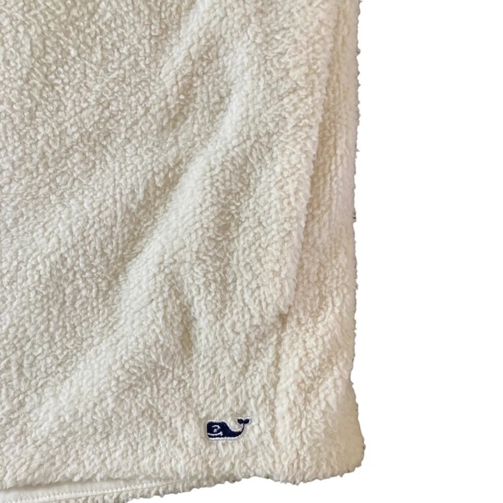 Vineyard Vines Girls Fuzzy Vest NWT in Off White Cream Sleeveless Layering Sz 14
